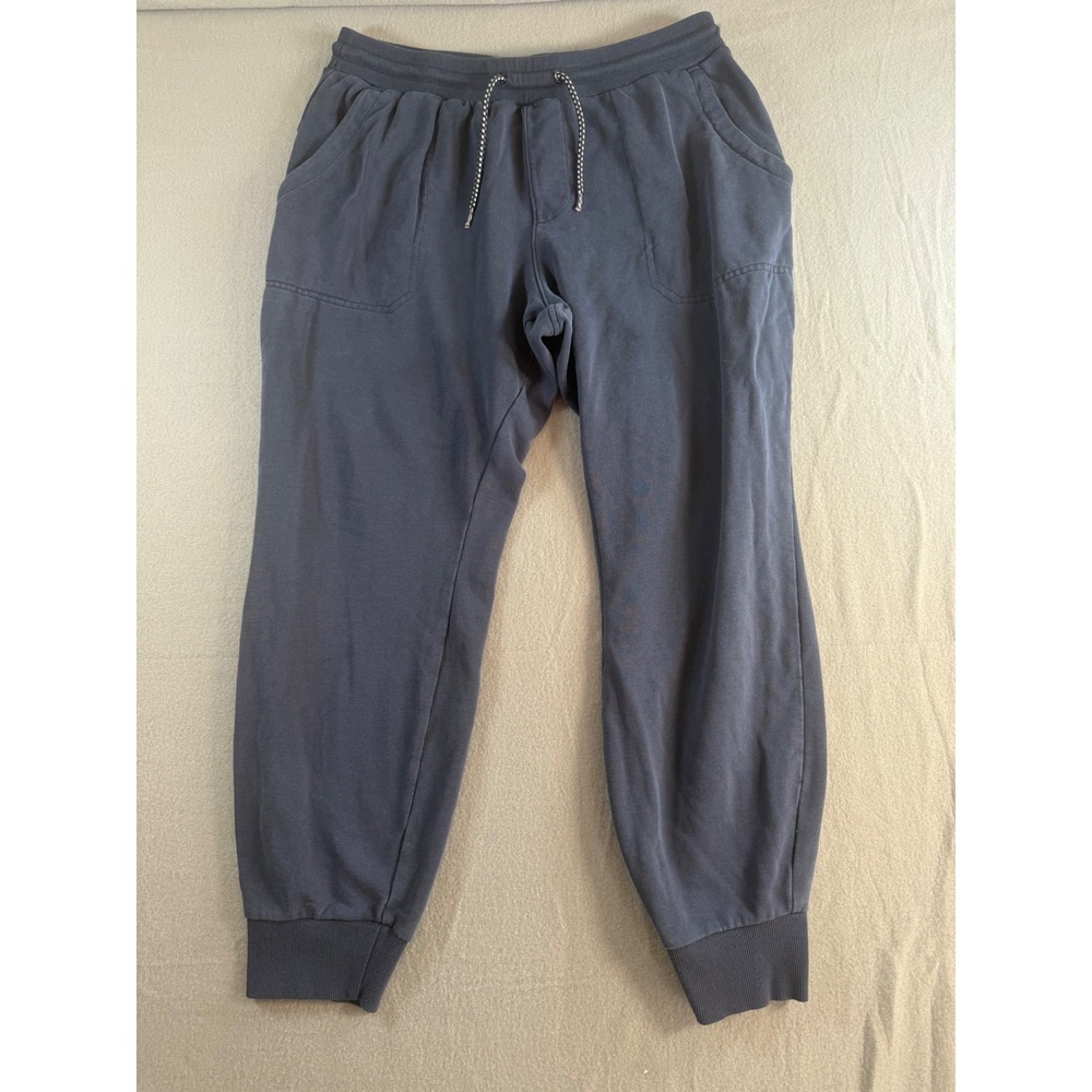 Columbia Mens Navy Blue Jogger Sweatpants Size Large Drawstring Cuffs